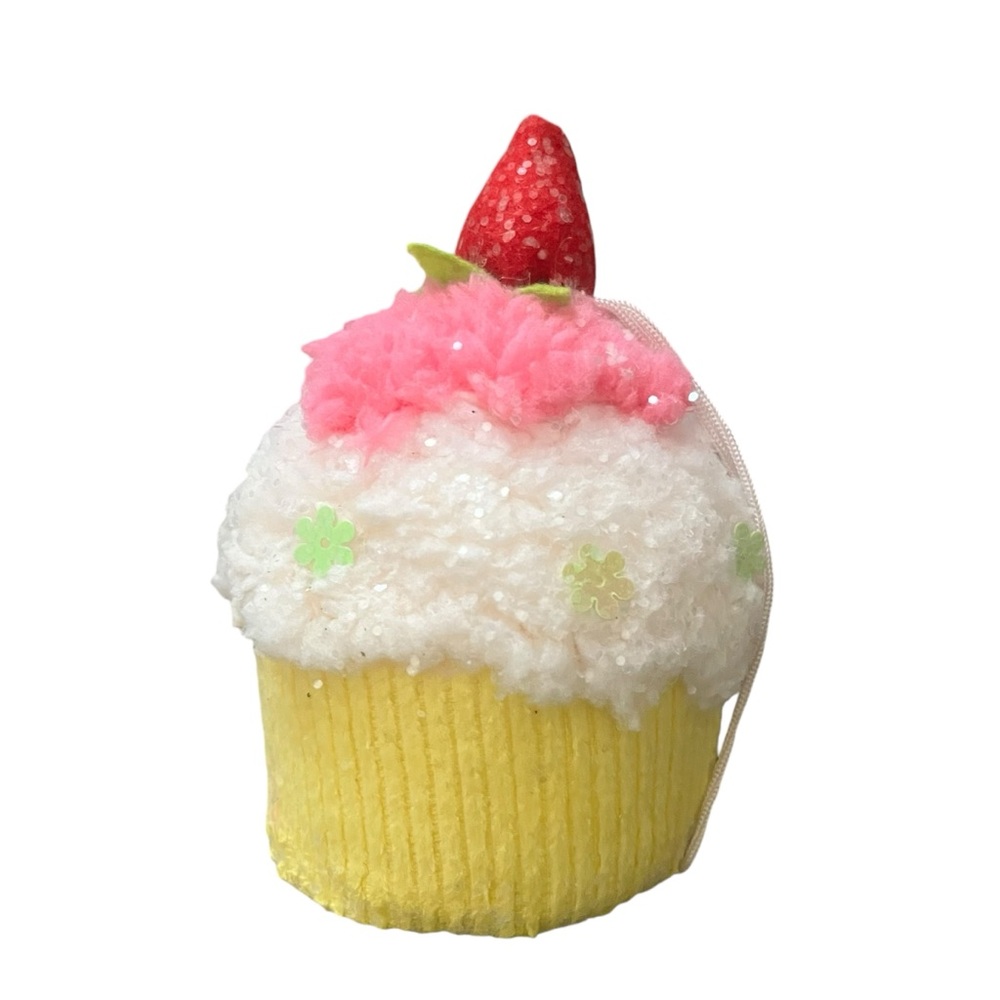 Raz 4.5 Inch Christmas Soft Cupcake Ornaments